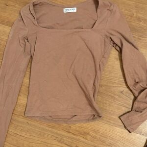 Popular 21S Women's Brown Long Sleeve Top